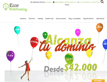 Tablet Screenshot of eccowebhosting.com
